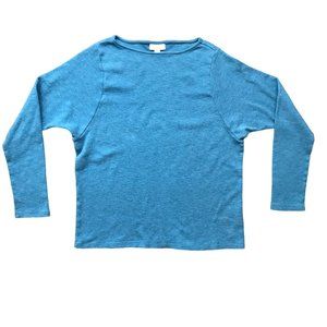Pure Jill by J. Jill Blue 100% Cotton‎ Long Sleeve Tight Knit Sweater Size XS